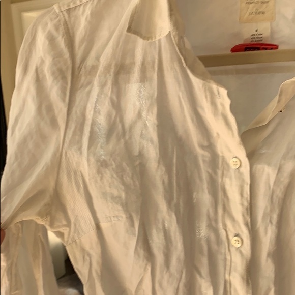 J Crew Crinkle Cotton Perfect Shirt - Picture 3 of 6
